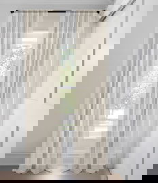 Flax Luna Sheer Tailored Fit Drapery Flax Luna Sheer Tailored Fit Drapery