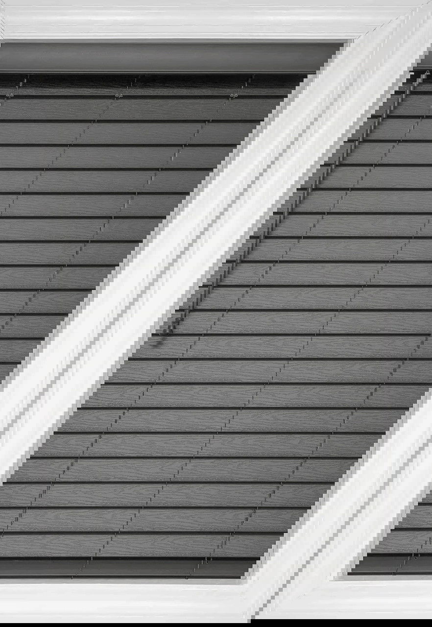 Gris foncé Teinte de similibois Stores en similibois