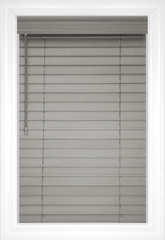 Chalk Gray Aire Wood Grain Faux Wood Blinds Chalk Gray Aire Wood Grain Faux Wood Blinds