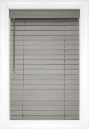 Chalk Gray Aire Wood Grain Faux Wood Blinds Chalk Gray Aire Wood Grain Faux Wood Blinds