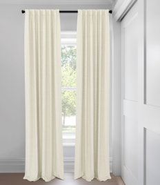 Ivory Heavy Weight Textured Knit Light Filtering  Tailored Fit Drapery