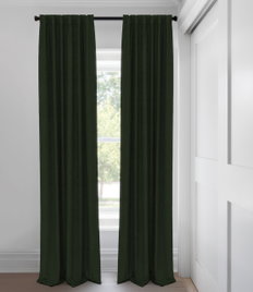 Ever Green Velvet Classic Blackout  Tailored Fit Drapery
