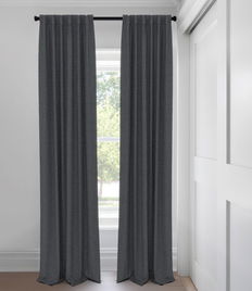 Iron Heavy Weight Textured Knit Light Filtering Tailored Fit Drapery