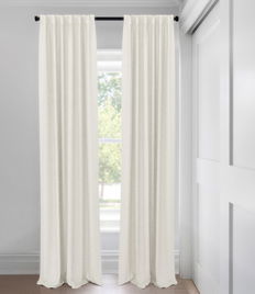 Ivory Silk Luster Light Filtering Tailored Fit Drapery
