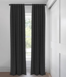 Charcoal Jefferson Sheer  Tailored Fit Drapery