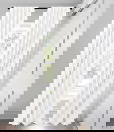 White Oxford Light Filtering Tailored Fit Drapery