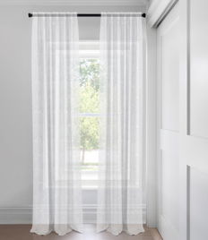 White Harper Sheer Tailored Fit Drapery