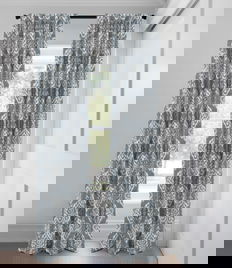 Slate Blue Amalia Blackout Tailored Fit Drapery Slate Blue Amalia Blackout Tailored Fit Drapery