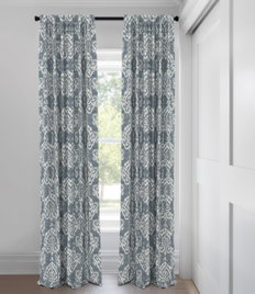 Rideaux coupe ajustée - Opaque  - Amalia - Bleu ardoise