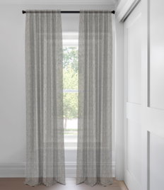 Graphite Lyra Sheer  Tailored Fit Drapery