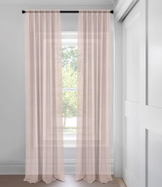 Blush Lyra Sheer  Tailored Fit Drapery