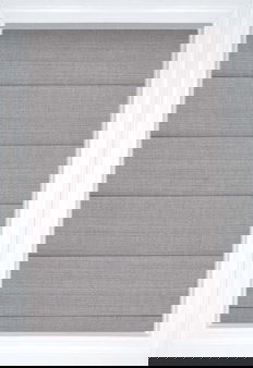Silver Nara Flat Solid and Textured Roman Shades