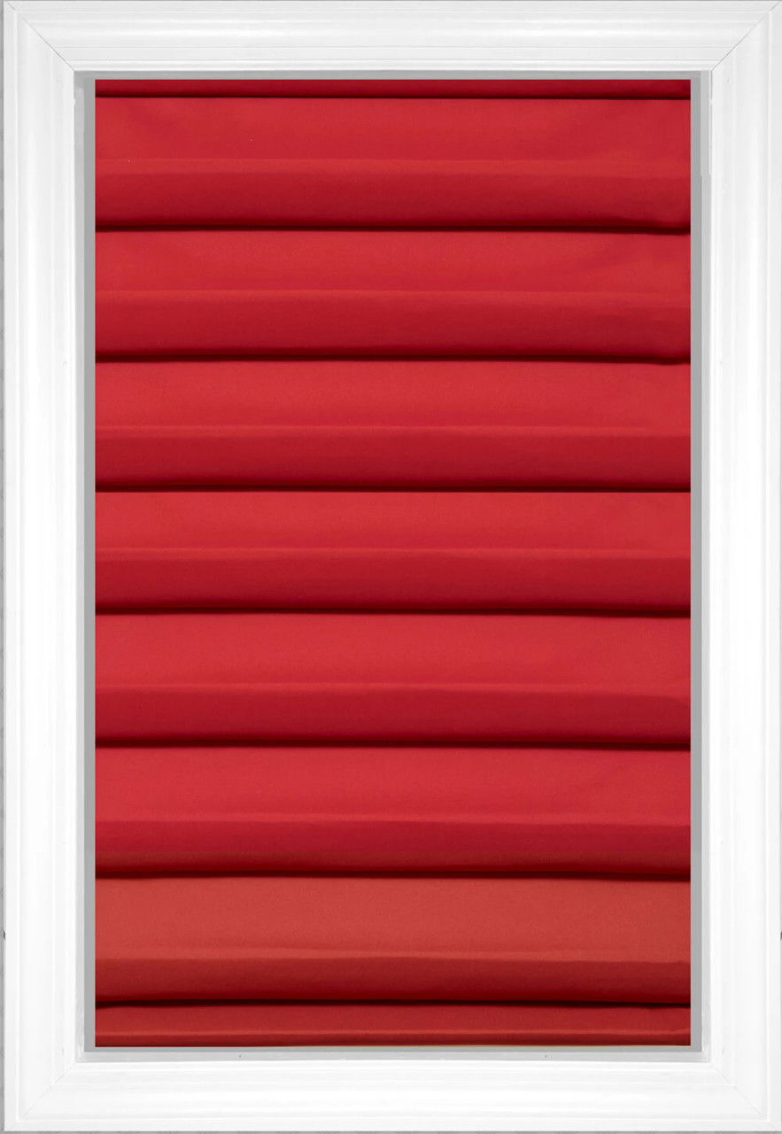 Chilli Pepper Sateen Classic Solid and Textured Roman Shades