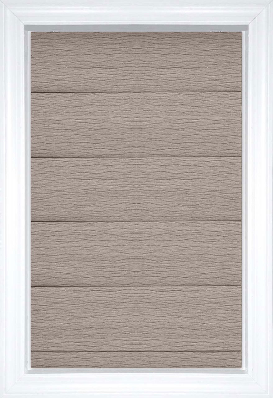 Sandstone Oceana Flat Solid and Textured Roman Shades