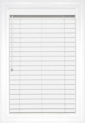 White Classic Faux Wood Faux Wood Blinds
