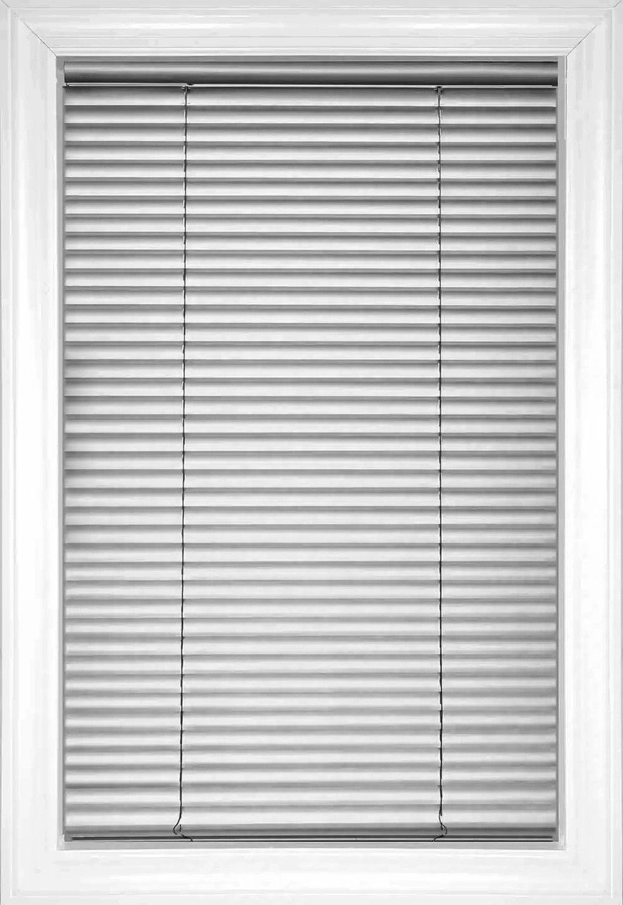 Silver Classic Cordless 1" Aluminum Aluminum Blinds