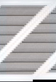 Silver Nara Classic Solid and Textured Roman Shades