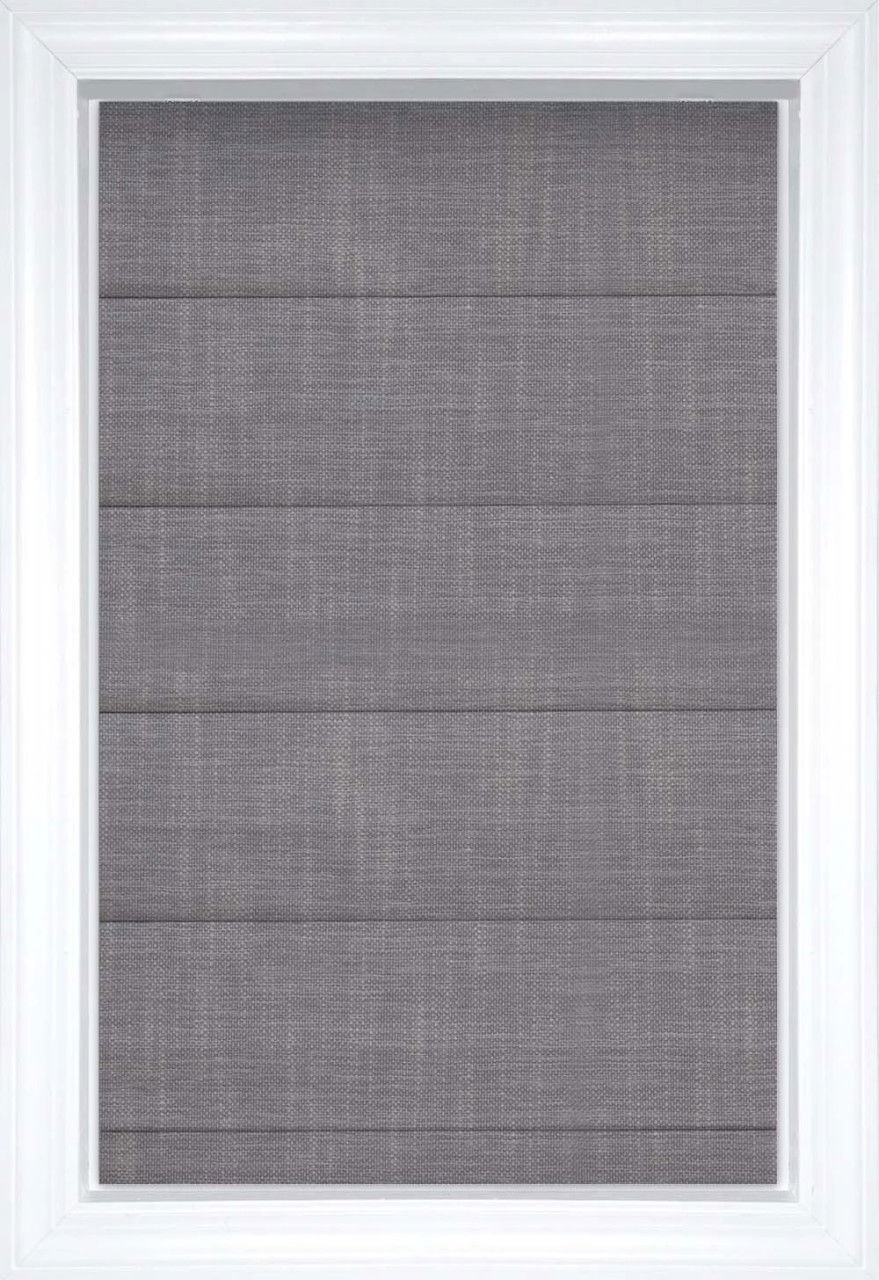 Stores romains Carolina Plat Solid and Textured - Nuage d'orage