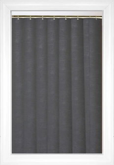 Kendall Charcoal Silk Vertical Vinyl Blinds