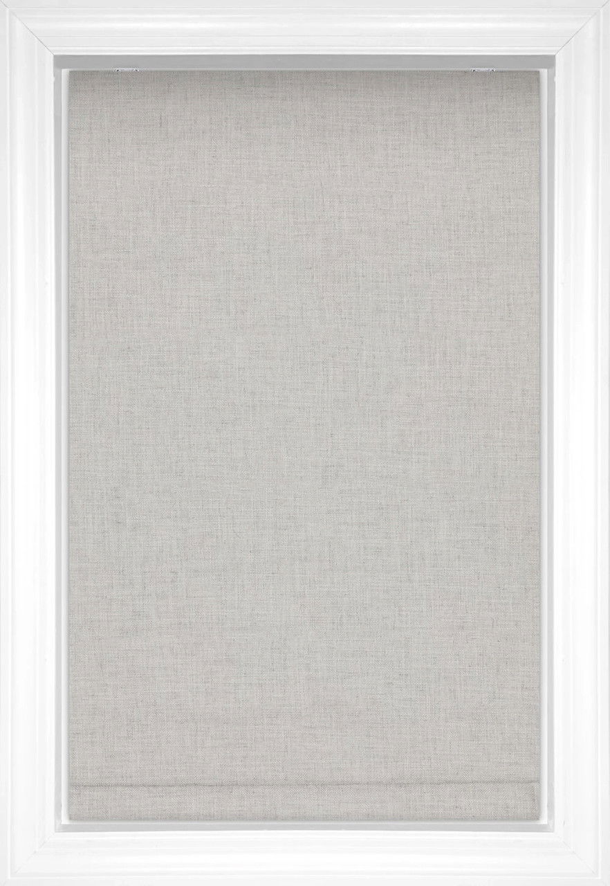 Linen Dow Waterfall Solid and Textured Roman Shades