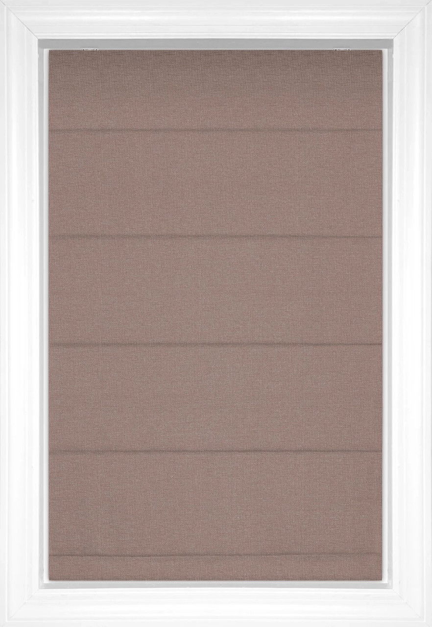 Stores romains Le fermette - Collection Johnny Curran [exclusivité en ligne] Plat Solid and Textured - Café rustique