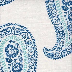 Sapphire Paisley Classic Designer Roman Shades