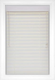 Bright White Aire Wood Faux Wood Blinds