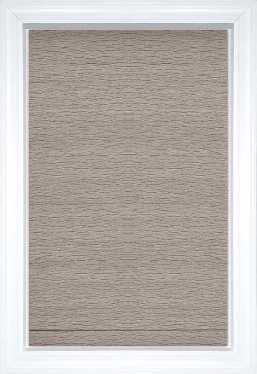 Sandstone Oceana Waterfall Solid and Textured Roman Shades