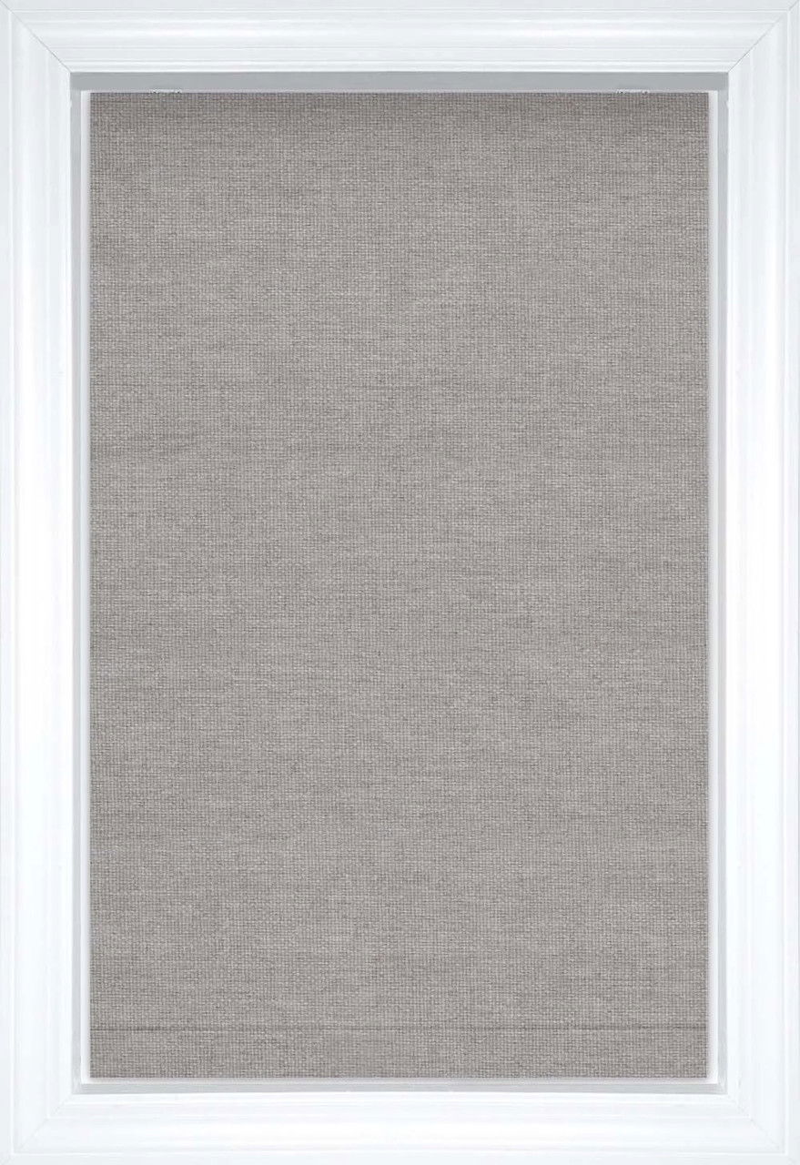 Heather Gray Jefferson Waterfall Solid and Textured Roman Shades