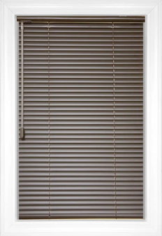 Char Brown Softlook 8 Aluminum Blinds Char Brown Softlook 8 Aluminum Blinds