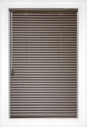 Char Brown Softlook 8 Aluminum Blinds Char Brown Softlook 8 Aluminum Blinds