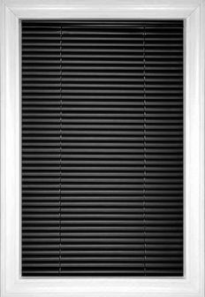 Black Classic Cordless 1" Aluminum Aluminum Blinds