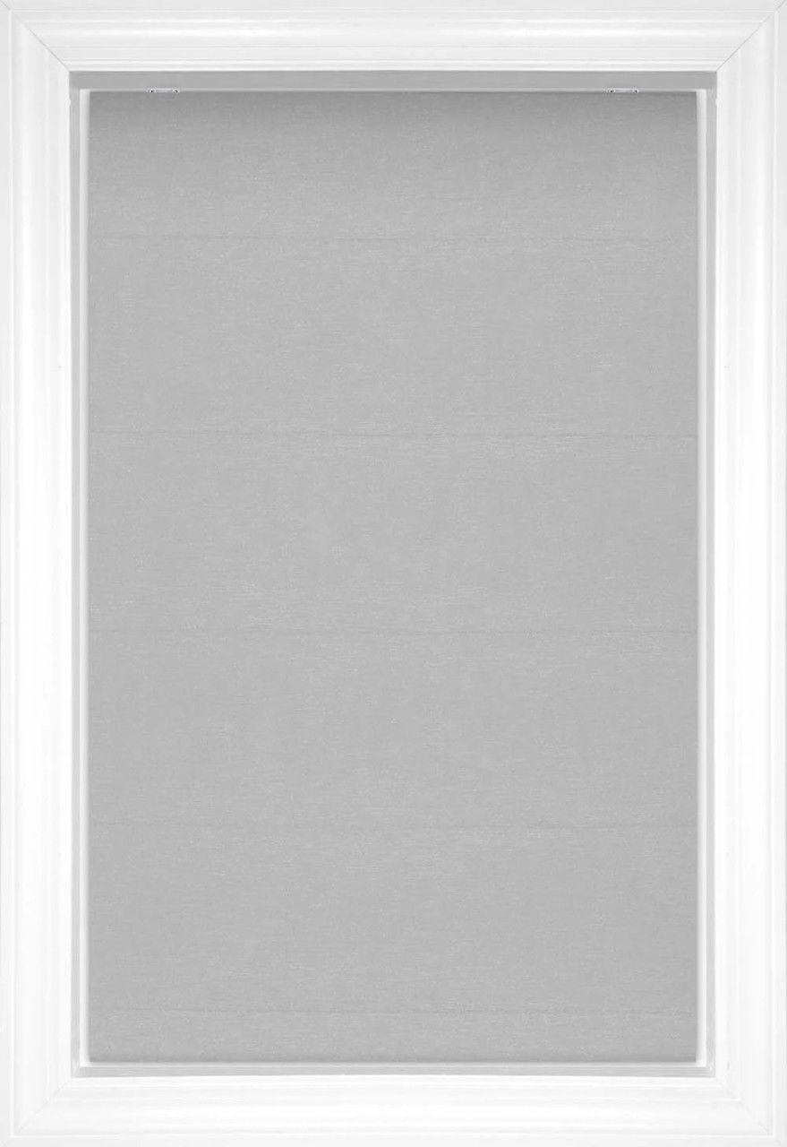 Grey Glam II Flat Solid and Textured Roman Shades