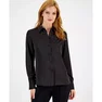 Women's Satin Long-Sleeve Collared Blouse, Created for Macy's Women's Satin Long-Sleeve Collared Blouse, Created for Macy's