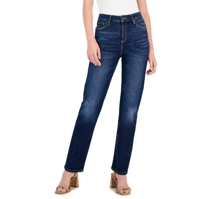 Women's High-Rise Straight-Leg Jeans, Created for Macy's Women's High-Rise Straight-Leg Jeans, Created for Macy's