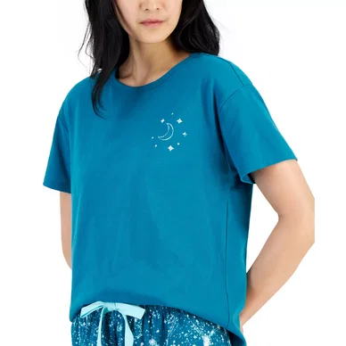 Women's Graphic-Print Crewneck Pajama Top, Created for Macy's Women's Graphic-Print Crewneck Pajama Top, Created for Macy's