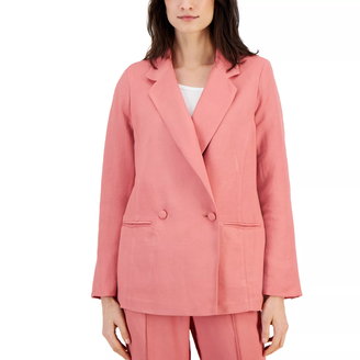 Women's Double-Breasted Linen-Blend Blazer, Created for Macy's