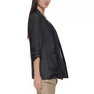 Notched Ruched-Sleeve Blazer