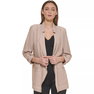 Notched Ruched-Sleeve Blazer