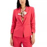 Women's Ruched-Sleeve One-Button Blazer