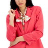 Women's Ruched-Sleeve One-Button Blazer