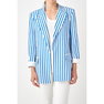 Women's Striped Pocketed Blazer