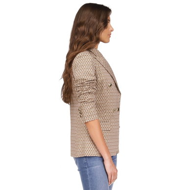 Women's Geo-Print Peak-Lapel Blazer