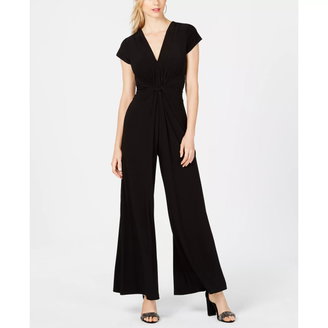 Twist-Front Plunge Jumpsuit