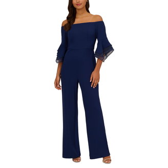 Women's Off-The-Shoulder Organza Crepe Jumpsuit