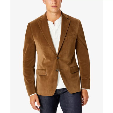Men's Modern-Fit Velvet Blazer Men's Modern-Fit Velvet Blazer
