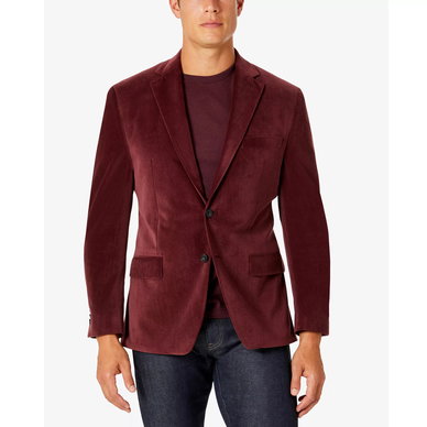 Men's Modern-Fit Velvet Blazer Men's Modern-Fit Velvet Blazer
