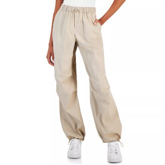 Juniors' Bungee-Hem Parachute Pants