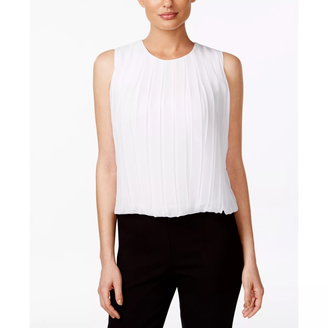 Sleeveless Pleated Blouse