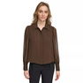 Women's Sheer-Sleeve Collared Shirt
